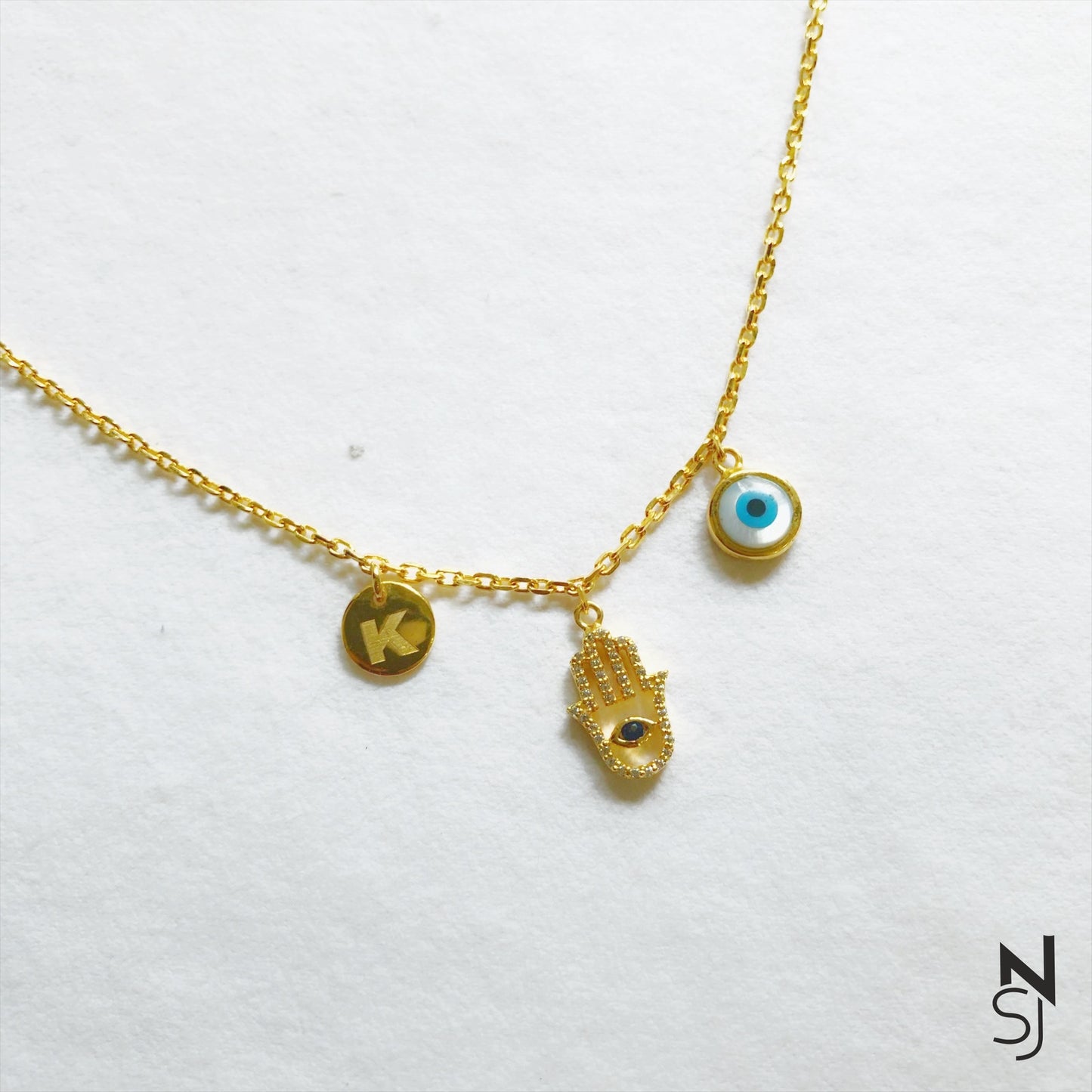 Custom Initial Good Vibes Neckchain