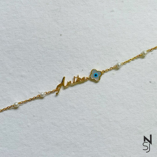 Custom Name Evil Eye Bracelet