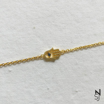 Hamsa Bracelet | Personalised 925 Silver Jewellery for Kids | Niashine
