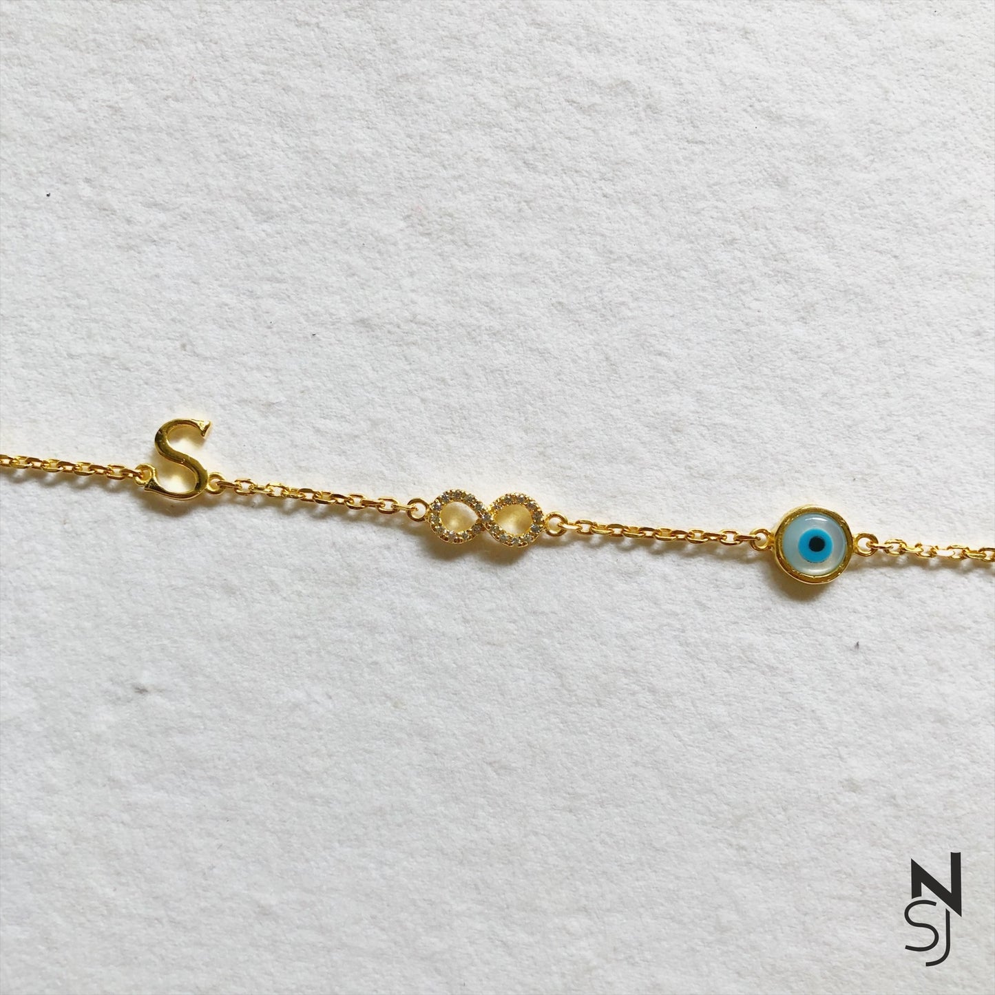 Infinity Love Initial Bracelet