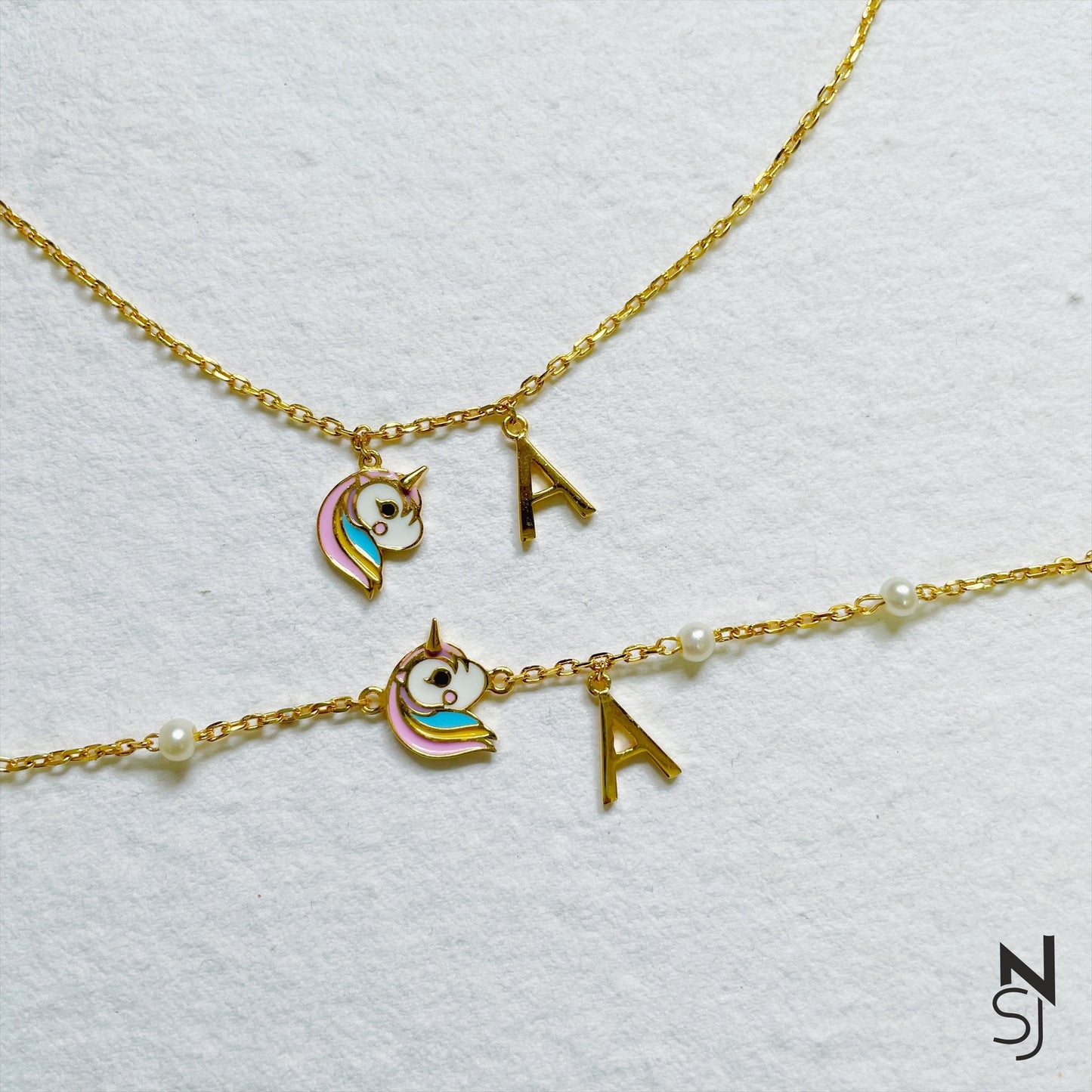 Unicorn Love Neckchain & Bracelet Set
