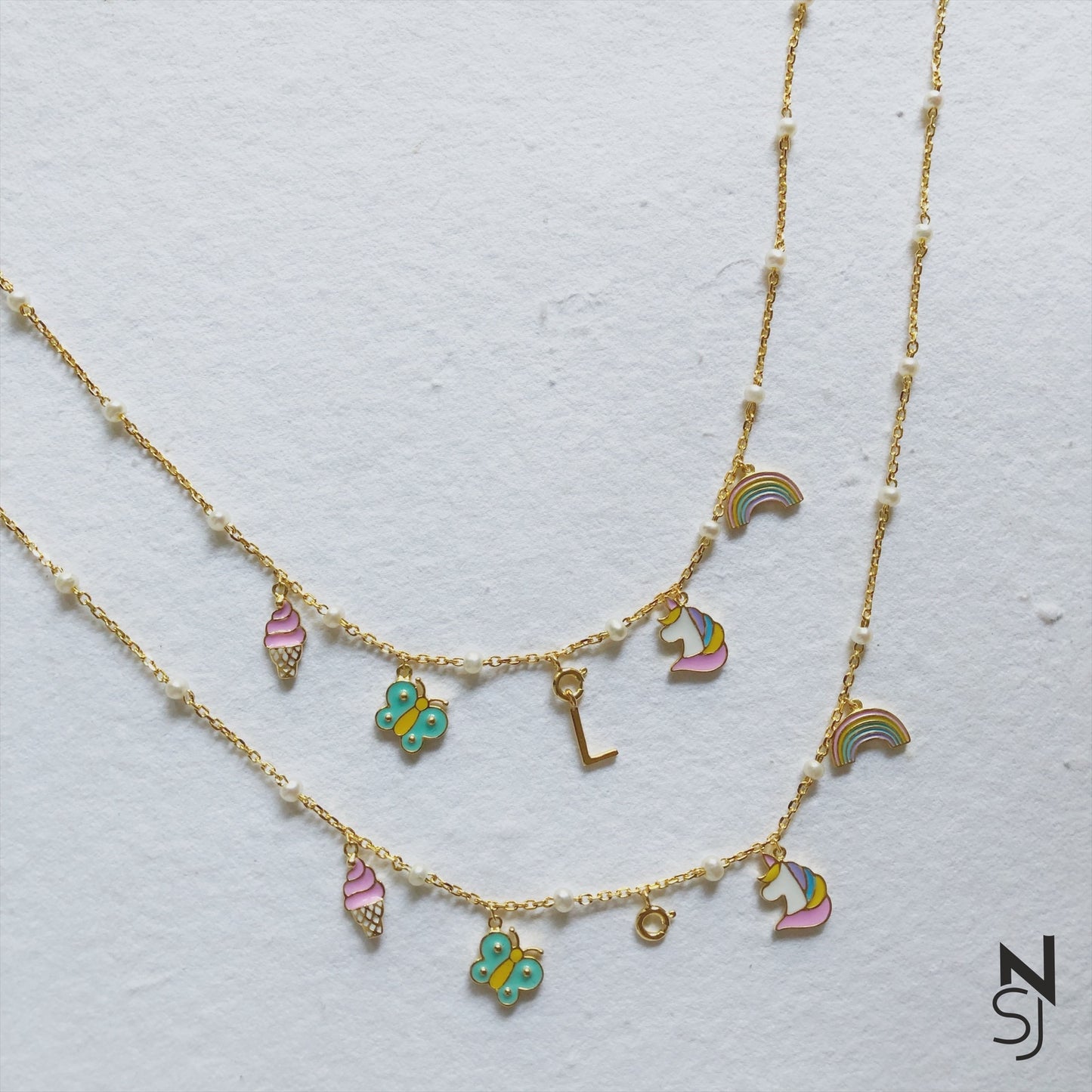 Changeable Custom Initial Charm Neckchain