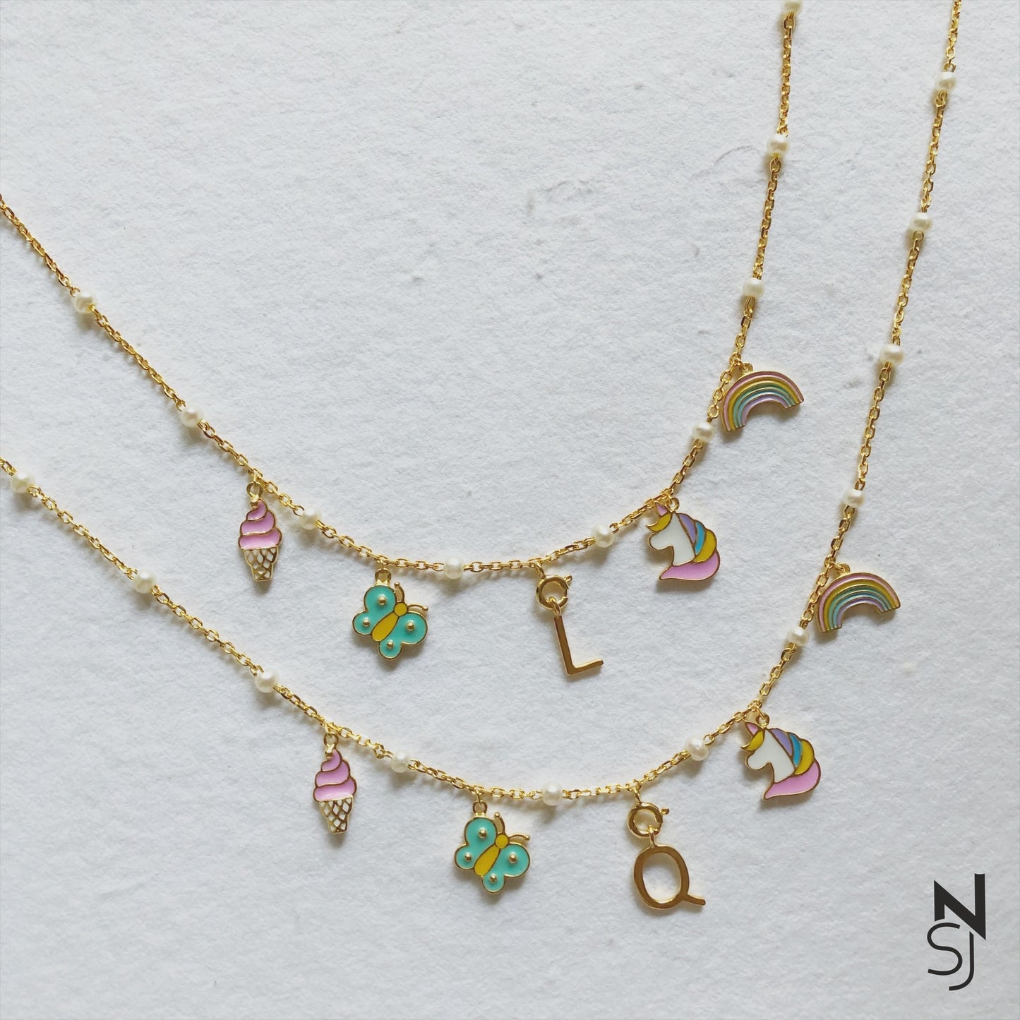 Changeable Custom Initial Charm Neckchain