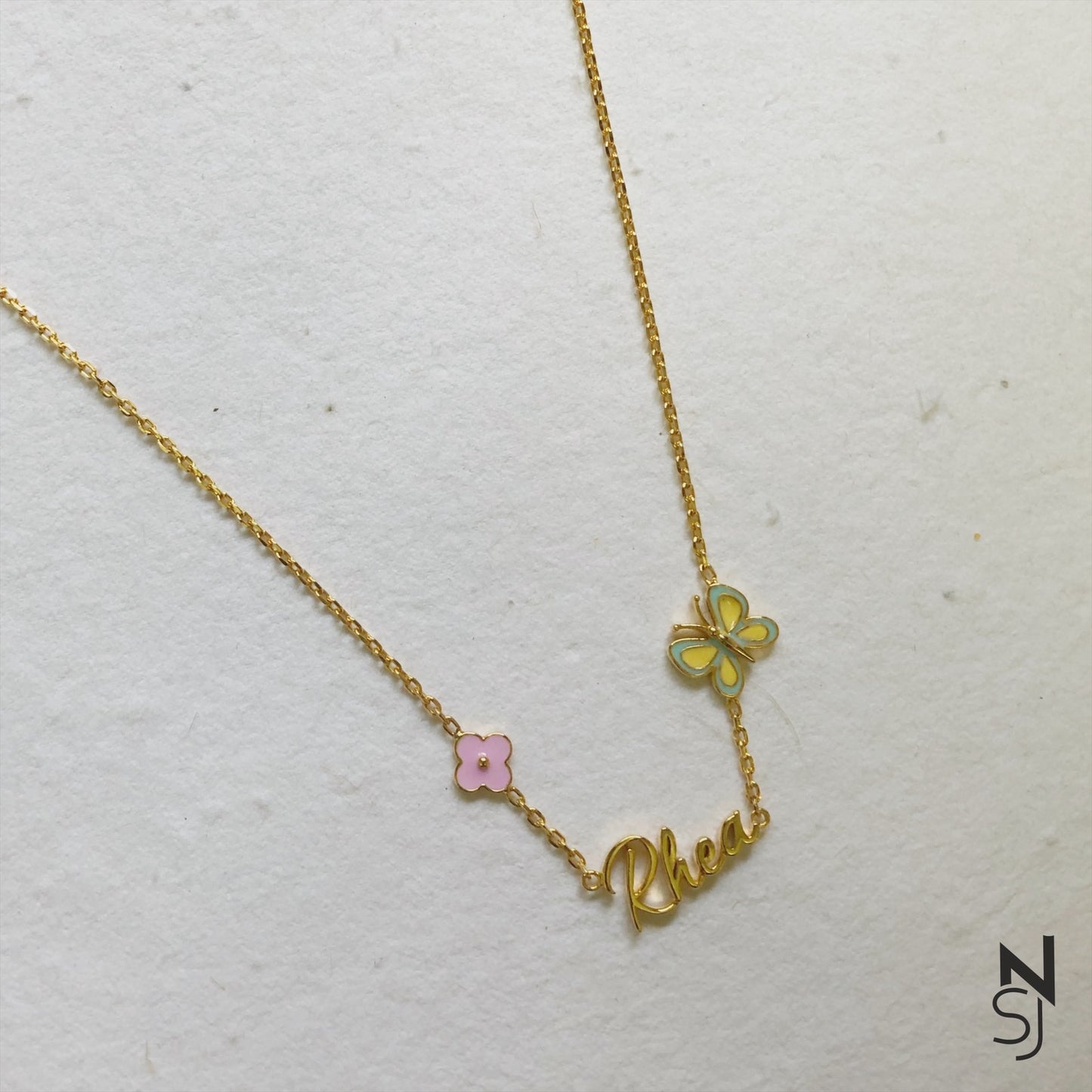 Butterfly Love Custom Name Neckchain