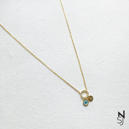 Custom Initial Evil Eye Neckchain