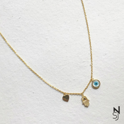 Hamsa Neckchain | Personalised 925 Silver Jewellery for Kids | Niashine