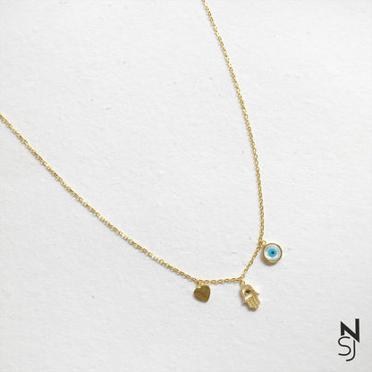 Hamsa Neckchain | Personalised 925 Silver Jewellery for Kids | Niashine