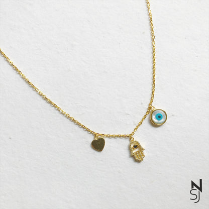 Hamsa Neckchain | Personalised 925 Silver Jewellery for Kids | Niashine