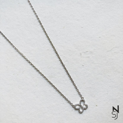 Studded Butterfly Neckchain | Personalised 925 Silver Jewellery for Kids | Niashine