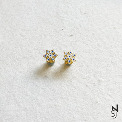 Snowflake Studs | Personalised 925 Silver Jewellery for Kids | Niashine
