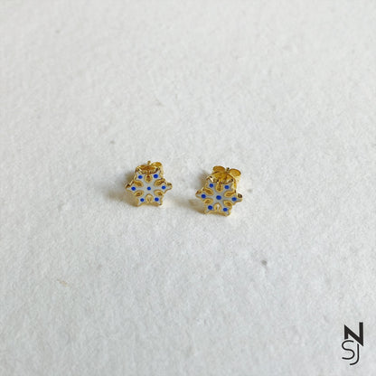 Snowflake Studs | Personalised 925 Silver Jewellery for Kids | Niashine
