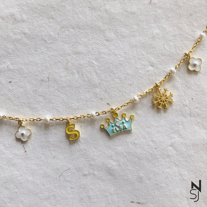 Elsa Love Charm bracelet | Personalised 925 Silver Jewellery for Kids | Niashine