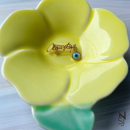 Custom Name Evil Eye Collar Pin