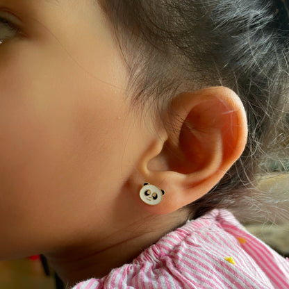 Panda Studs | Personalised 925 Silver Jewellery for Kids | Niashine
