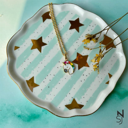 Unicorn Neckchain | Personalised 925 Silver Jewellery for Kids | Niashine