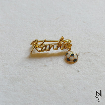 Custom Name Football Collar Pin