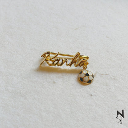 Custom Name Football Collar Pin