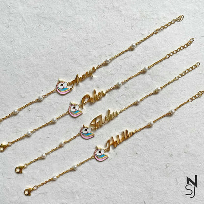 Custom Name with Unicorn Bracelet