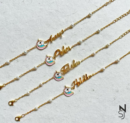 Custom Name with Unicorn Bracelet