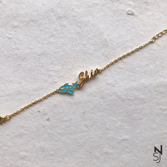Custom name with Aeroplane Bracelet