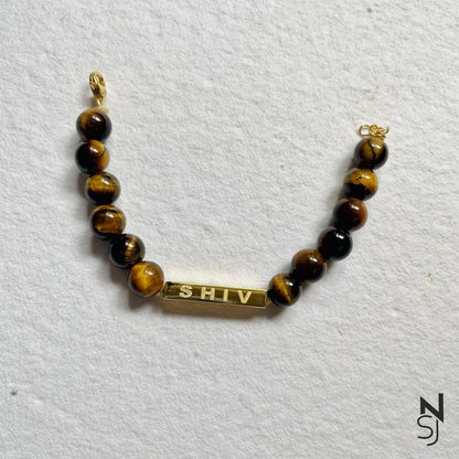 Custom Name Beaded Bracelet | Personalised 925 Silver Jewellery for Kids | Niashine