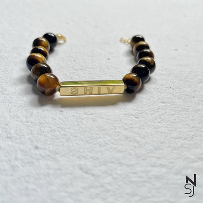 Custom Name Beaded Bracelet | Personalised 925 Silver Jewellery for Kids | Niashine