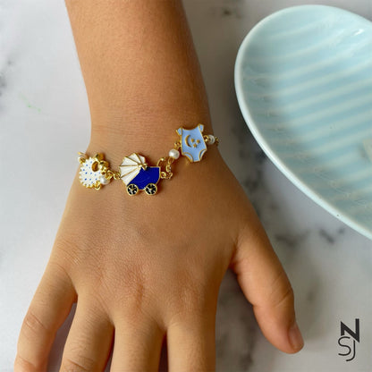 Oh Baby! Charm Bracelet | Personalised 925 Silver Jewellery for Kids | Niashine