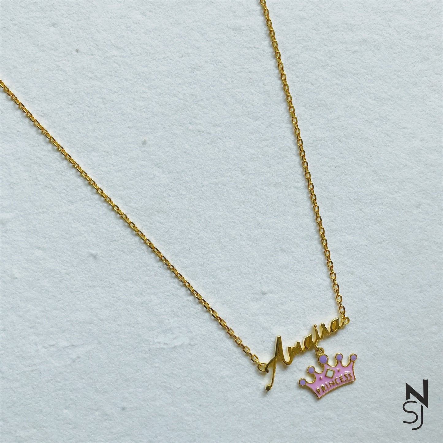 Custom Name with Princess Tiara Neckchain
