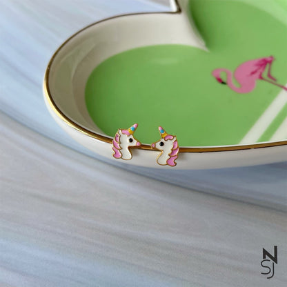 Dainty Unicorn Studs | Personalised 925 Silver Jewellery for Kids | Niashine