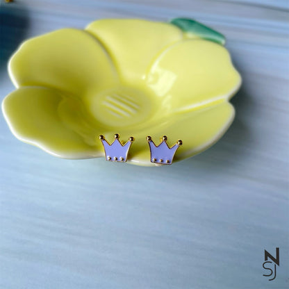 Crown Studs | Personalised 925 Silver Jewellery for Kids | Niashine