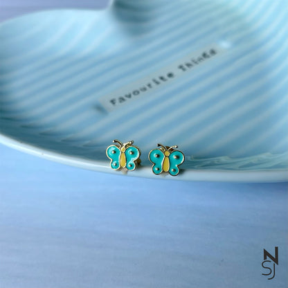 Butterfly Studs | Personalised 925 Silver Jewellery for Kids | Niashine