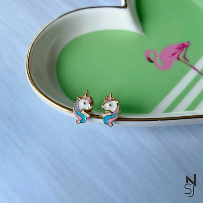Unicorn Studs | Personalised 925 Silver Jewellery for Kids | Niashine