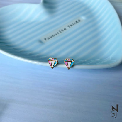 Diamond Studs | Personalised 925 Silver Jewellery for Kids | Niashine