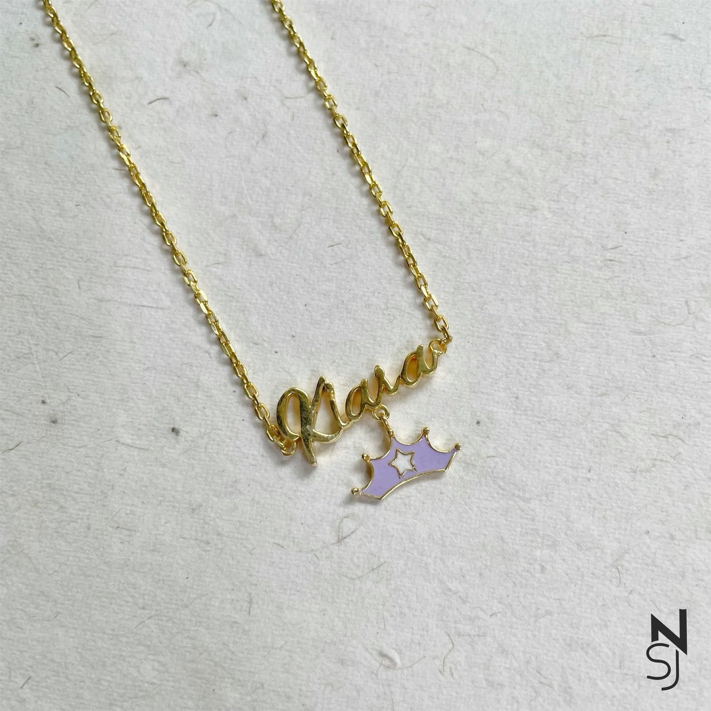 Custom Name with Princess Tiara Neckchain