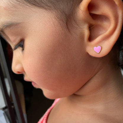 Heart Studs | Personalised 925 Silver Jewellery for Kids | Niashine