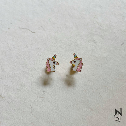 Dainty Unicorn Studs | Personalised 925 Silver Jewellery for Kids | Niashine